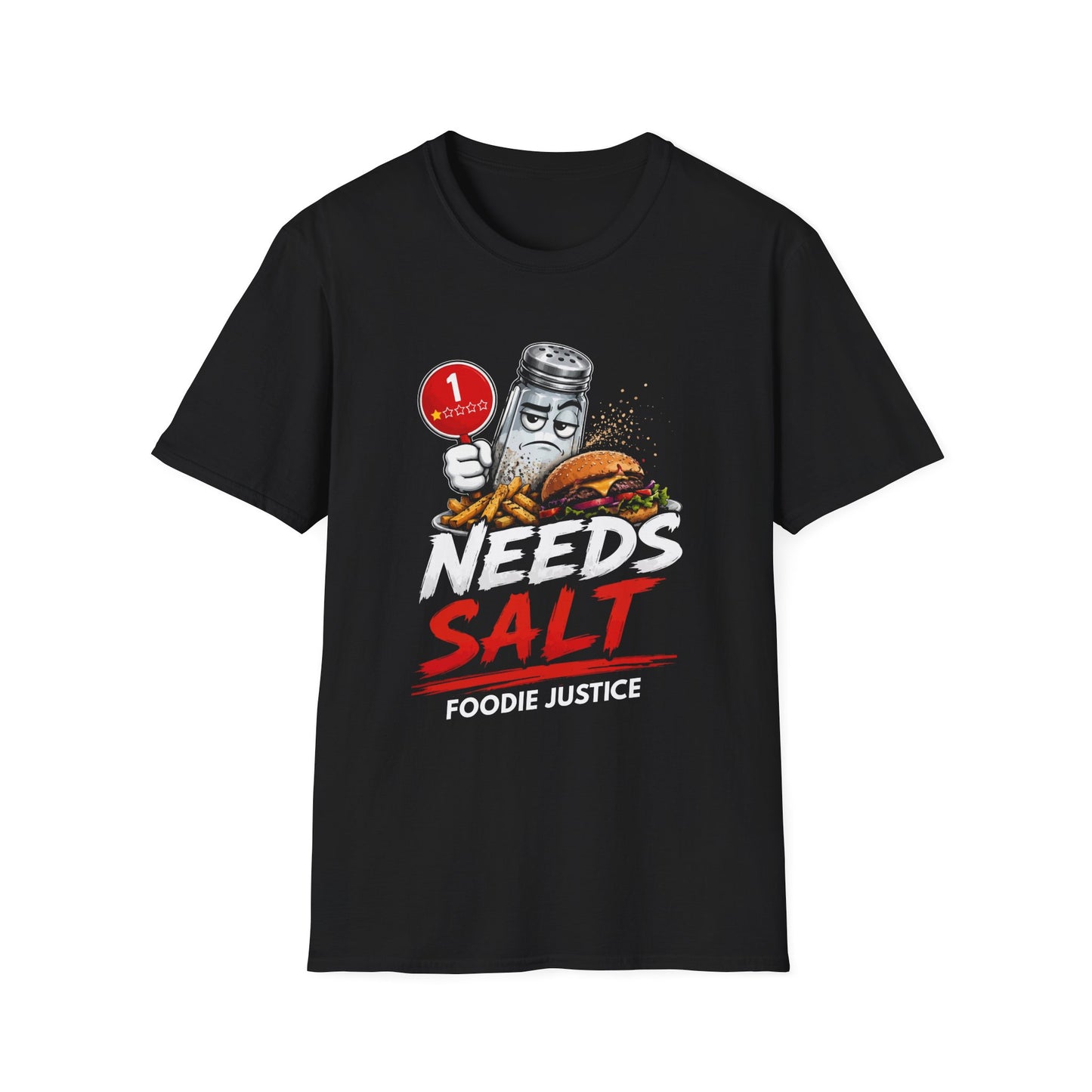 Needs Salt Foodie Justice T-Shirt | Chef Judge Graphic Tee