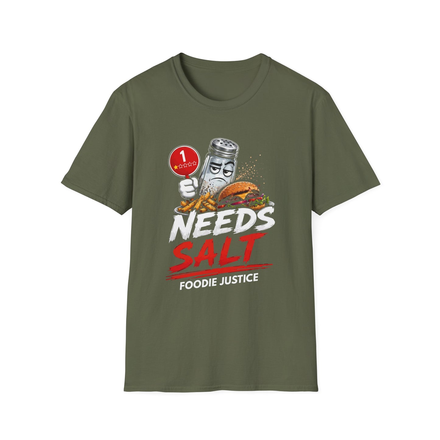 Needs Salt Foodie Justice T-Shirt | Chef Judge Graphic Tee