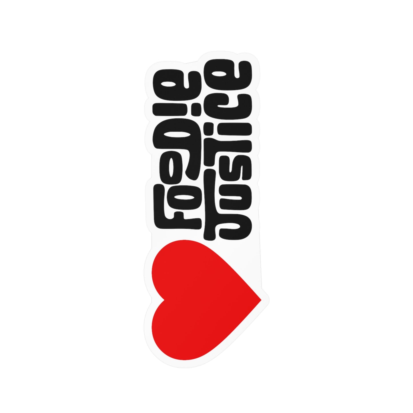 Love Foodie Justice Vinyl Sticker — Kiss-Cut Decal