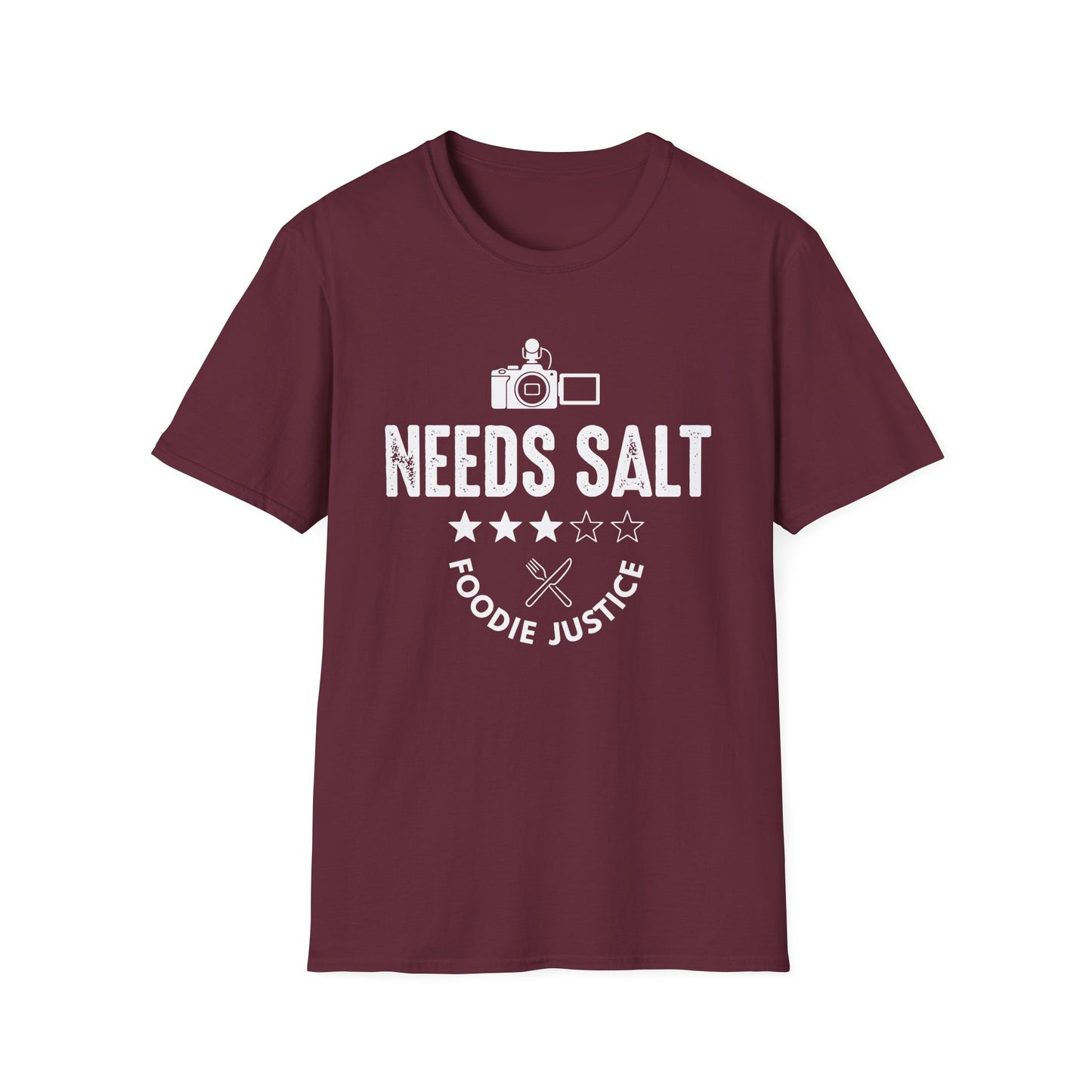 Needs Salt Foodie Justice T-Shirt | Chef Judge Graphic Tee