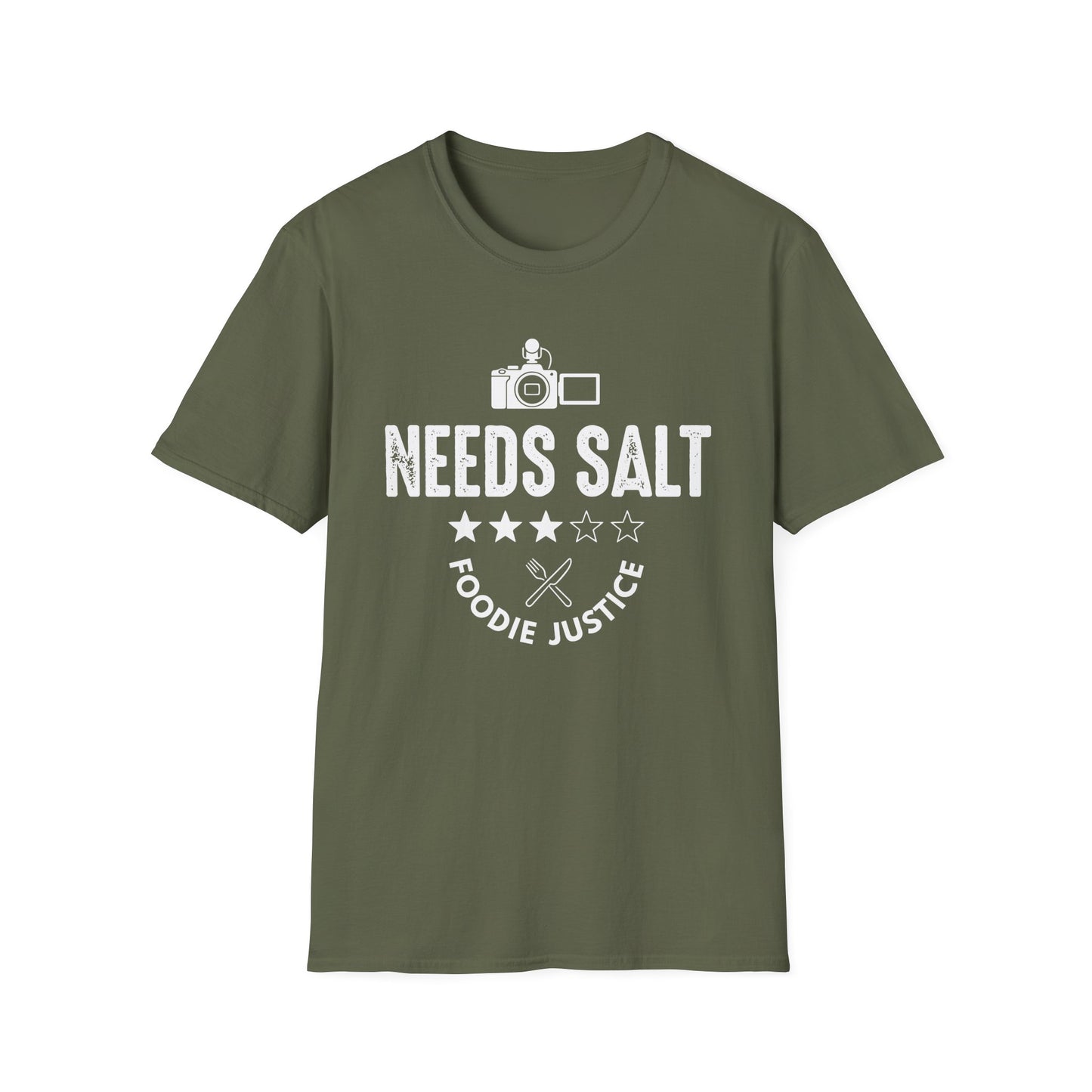 Needs Salt Foodie Justice T-Shirt | Chef Judge Graphic Tee