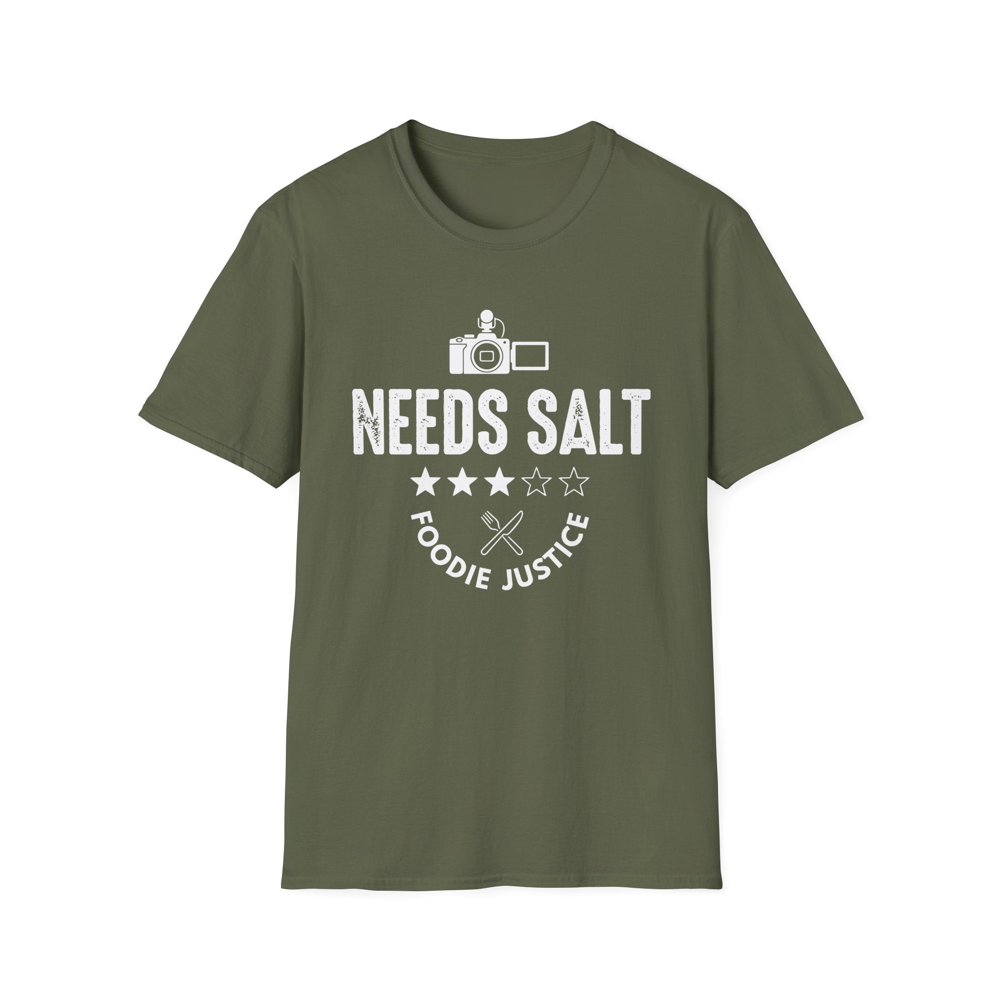 Needs Salt Foodie Justice T-Shirt | Chef Judge Graphic Tee