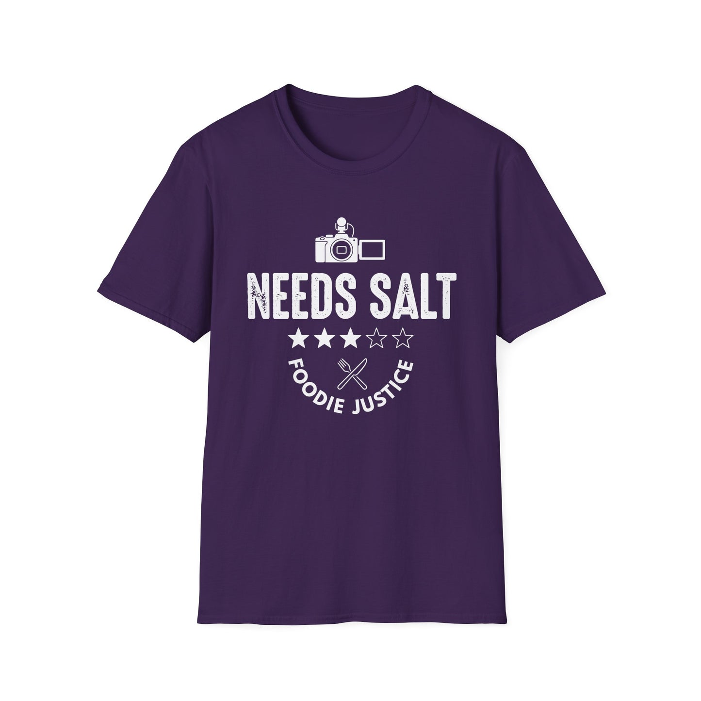Needs Salt Foodie Justice T-Shirt | Chef Judge Graphic Tee