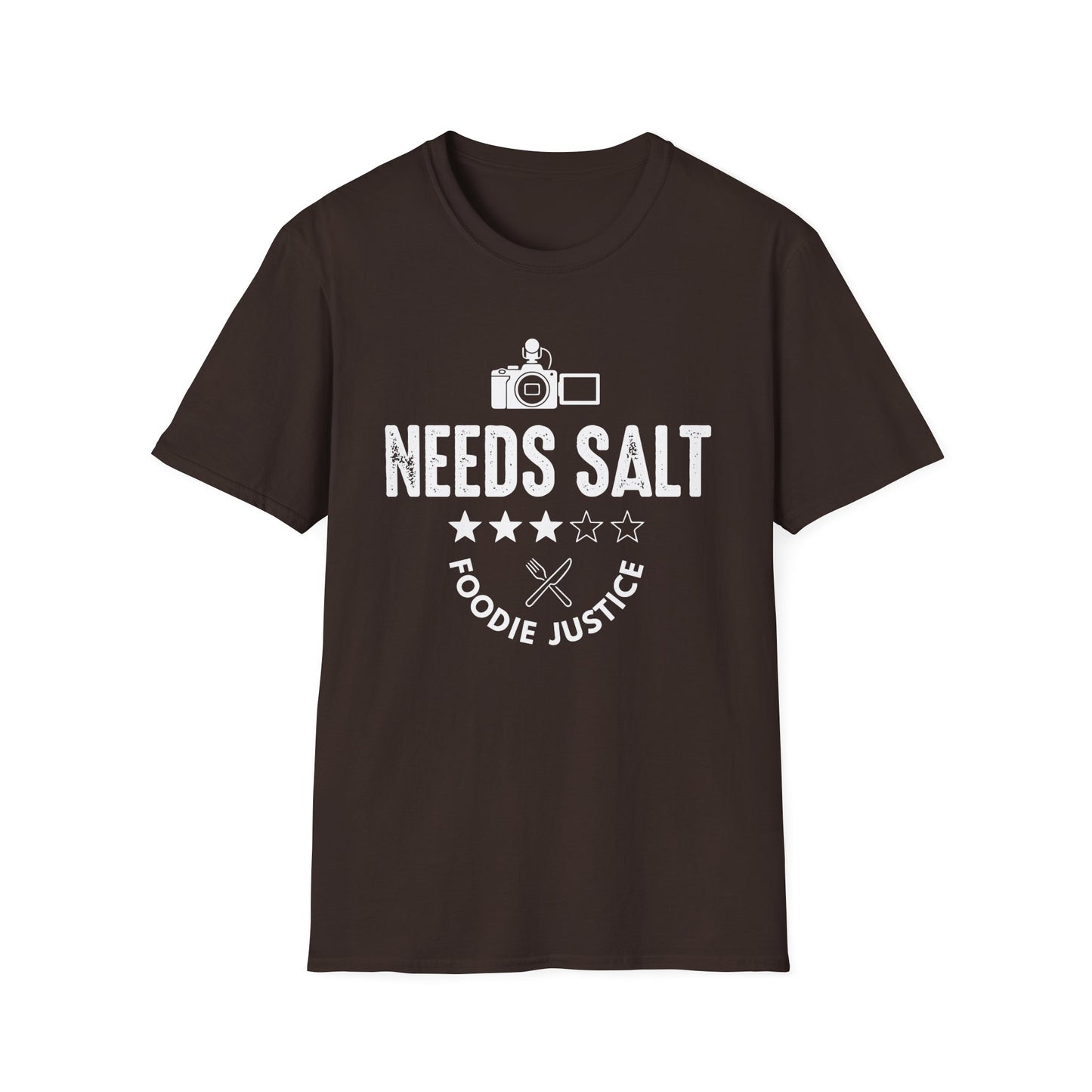 Needs Salt Foodie Justice T-Shirt | Chef Judge Graphic Tee