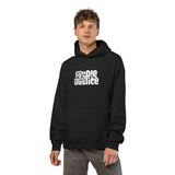 Foodie Justice Hoodie | Bold White Typographic Logo