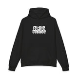 Foodie Justice Hoodie | Bold White Typographic Logo