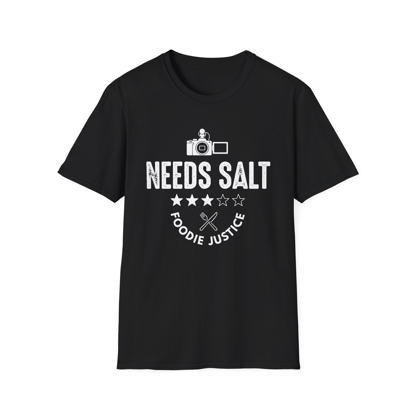Needs Salt Foodie Justice T-Shirt | Chef Judge Graphic Tee
