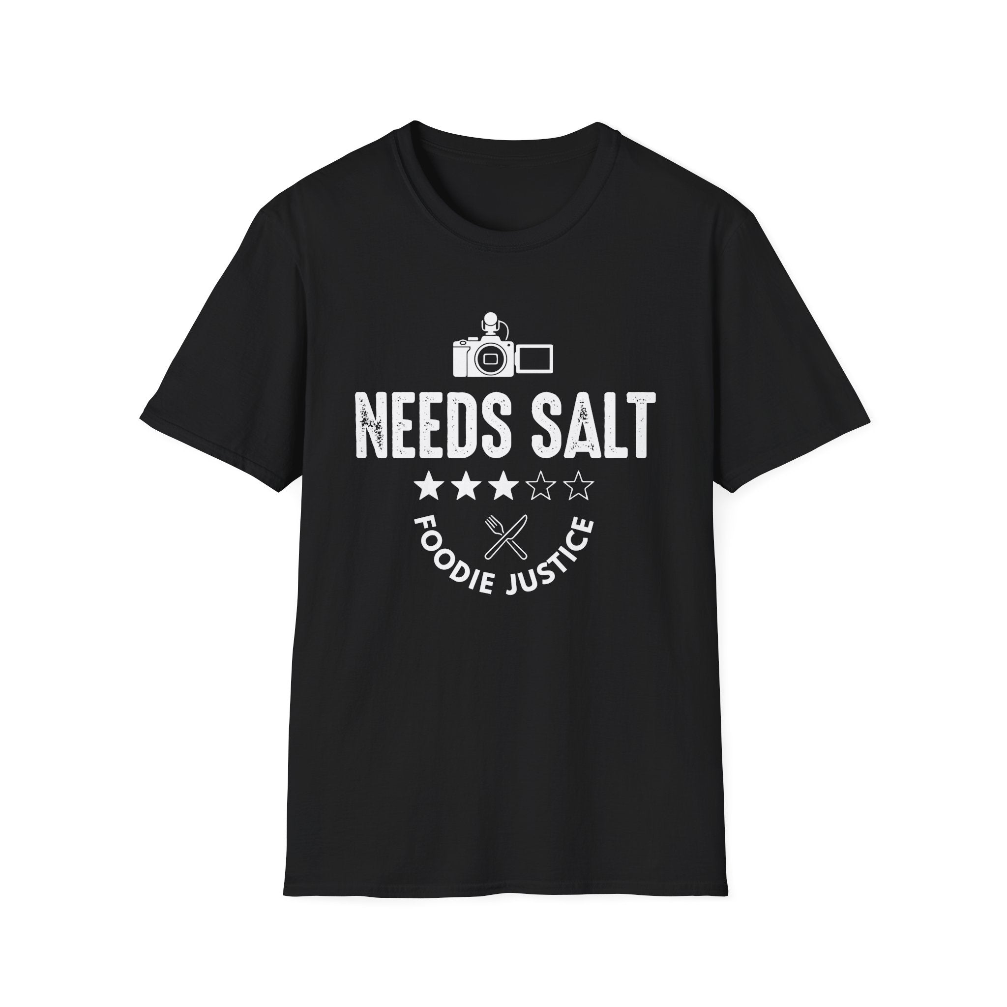Needs Salt Foodie Justice T-Shirt | Chef Judge Graphic Tee